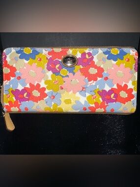 Coach Floral Print Wallet